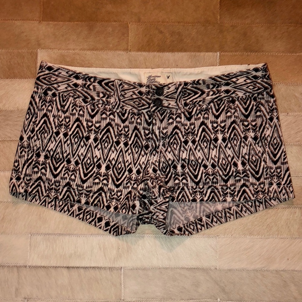 Black & White Tribal Print Shorts By AEO